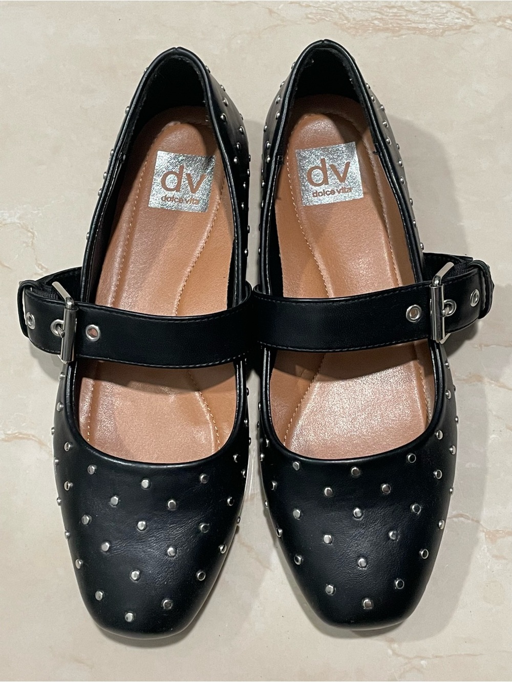 DV by Dolce Vita Black Studded Mary Janes
